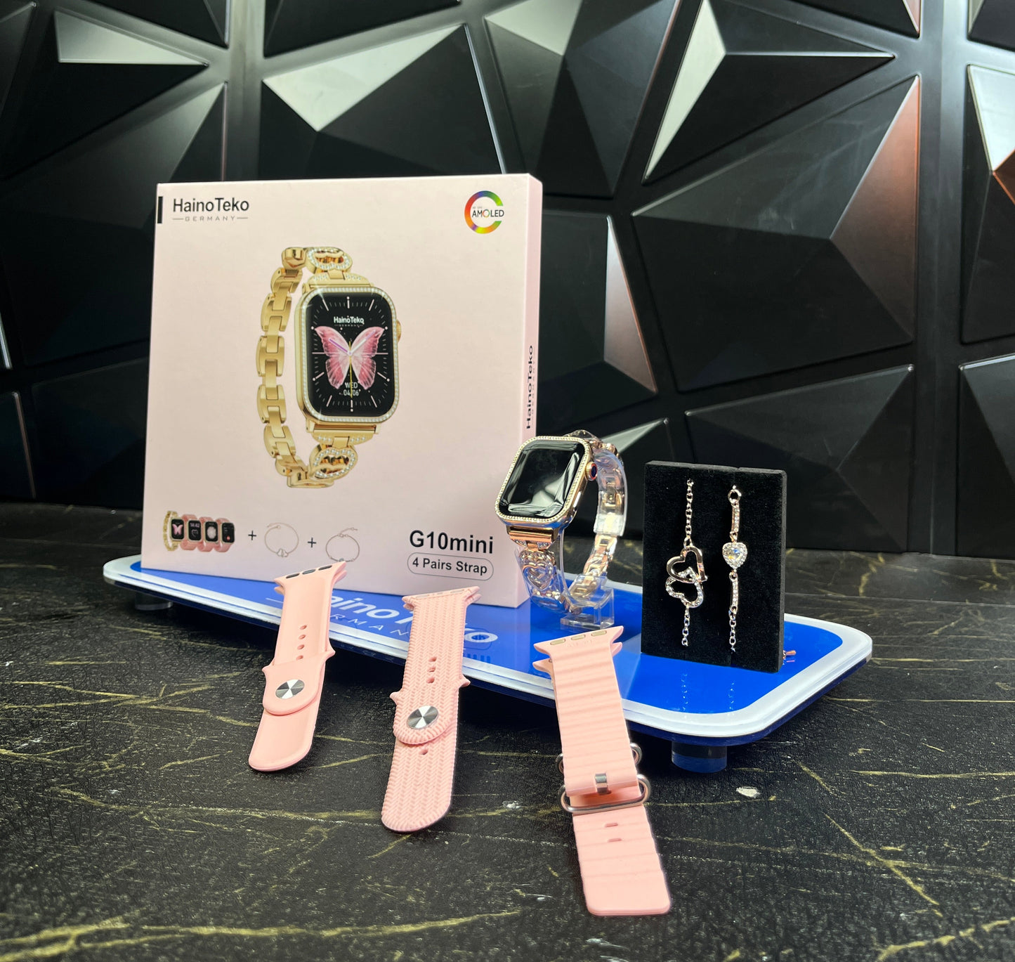 Smart watch HainoTeko g10mini femme avec 2 gourmette