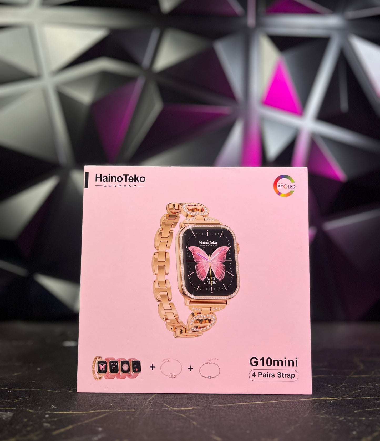 Smart watch HainoTeko g10mini femme avec 2 gourmette