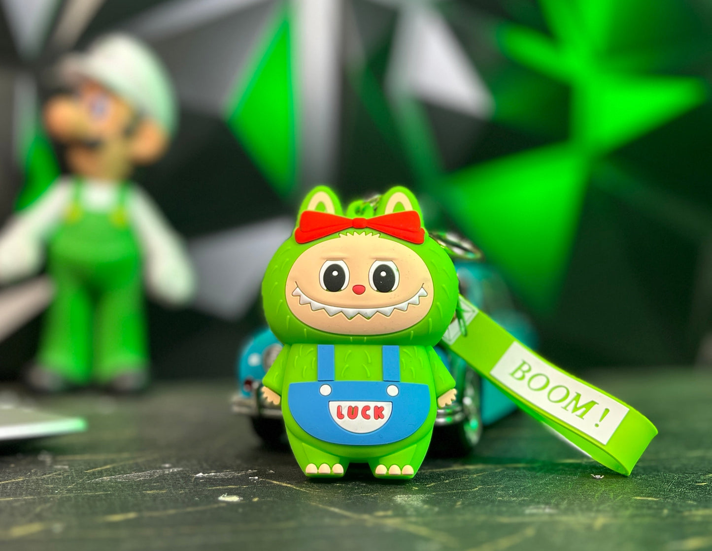 porte monaie body labubu vert